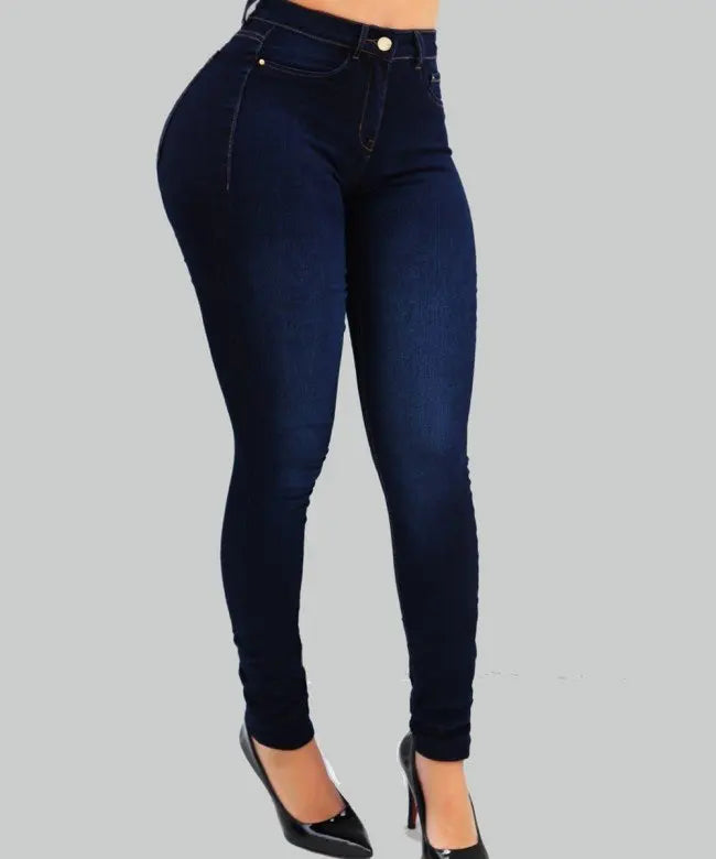 High Waist Jeans For Women High Elastic Skinny Shaping Jeans Fashion Slim Denim Pencil Pants S-2XL drop shipping